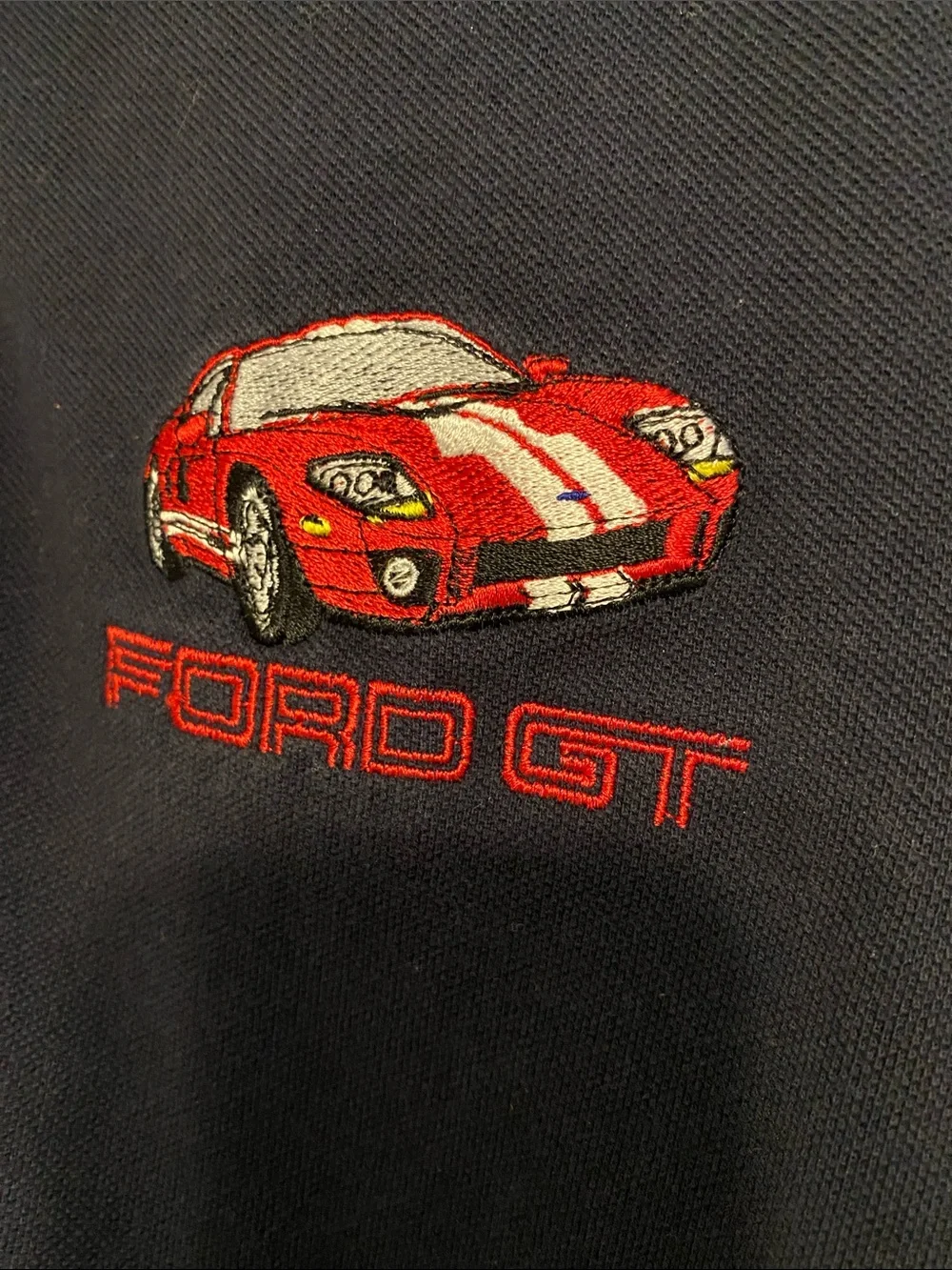 Navy Polo with Red Ford GT Patch